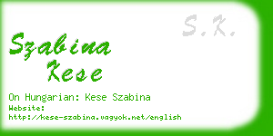 szabina kese business card